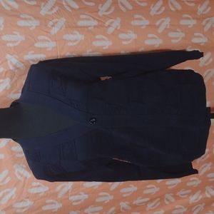 Navy blue button down sweater